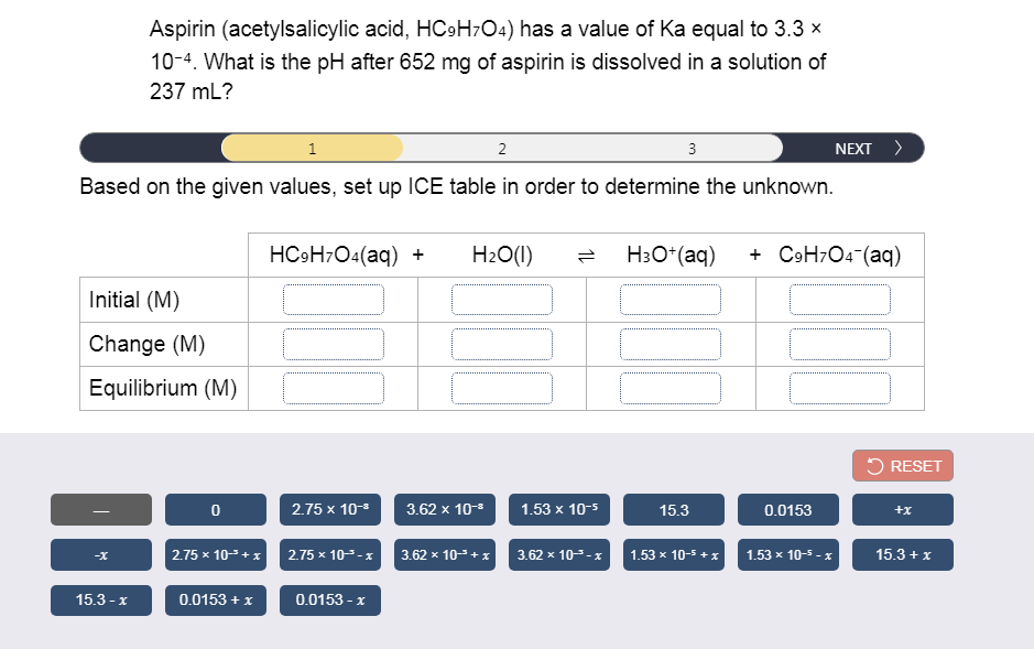 Solved Aspirin (acetylsalicylic acid, HC9H704) has a value