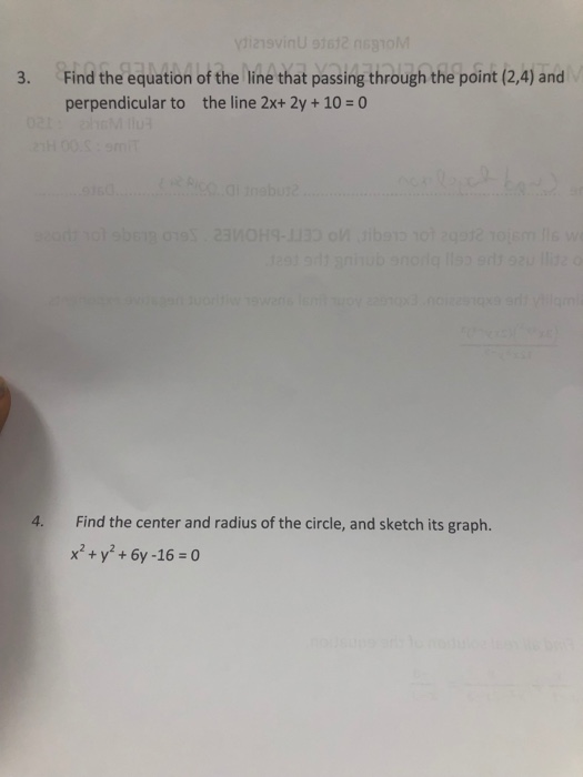 find the equation of line passing through point 2 2