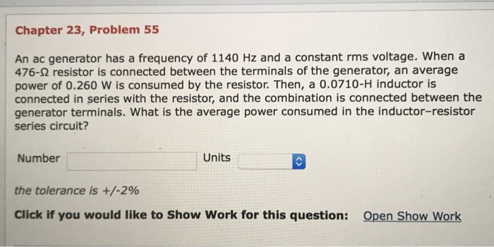 Solved Chapter 23, Problem 55 An ac generator has a | Chegg.com