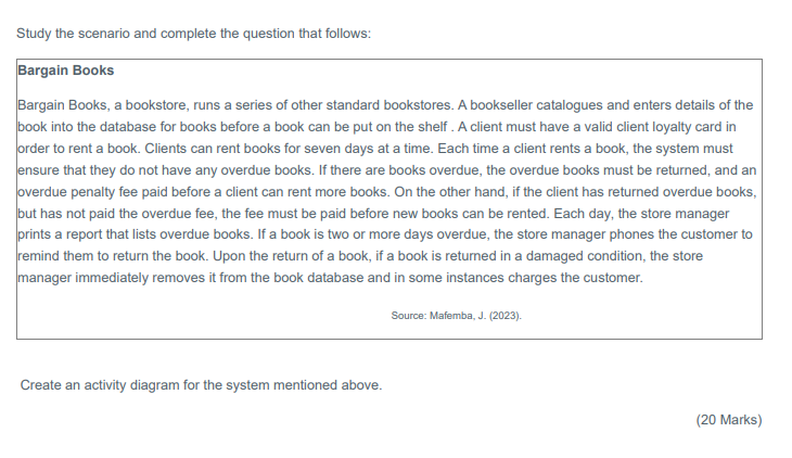 Solved Study the scenario and complete the question that | Chegg.com