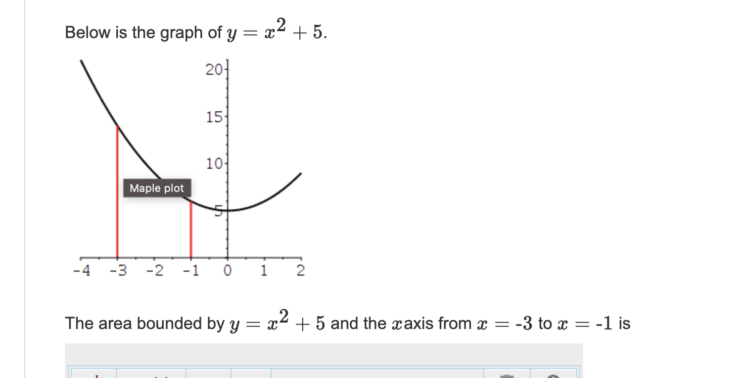 below-is-the-graph-of-y-x2-5-the-area-bounded-by-chegg