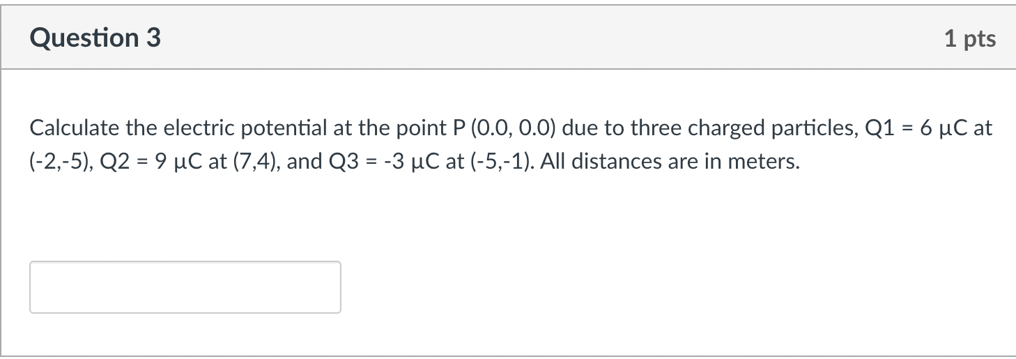 Solved Calculate The Electric Potential At The Point | Chegg.com