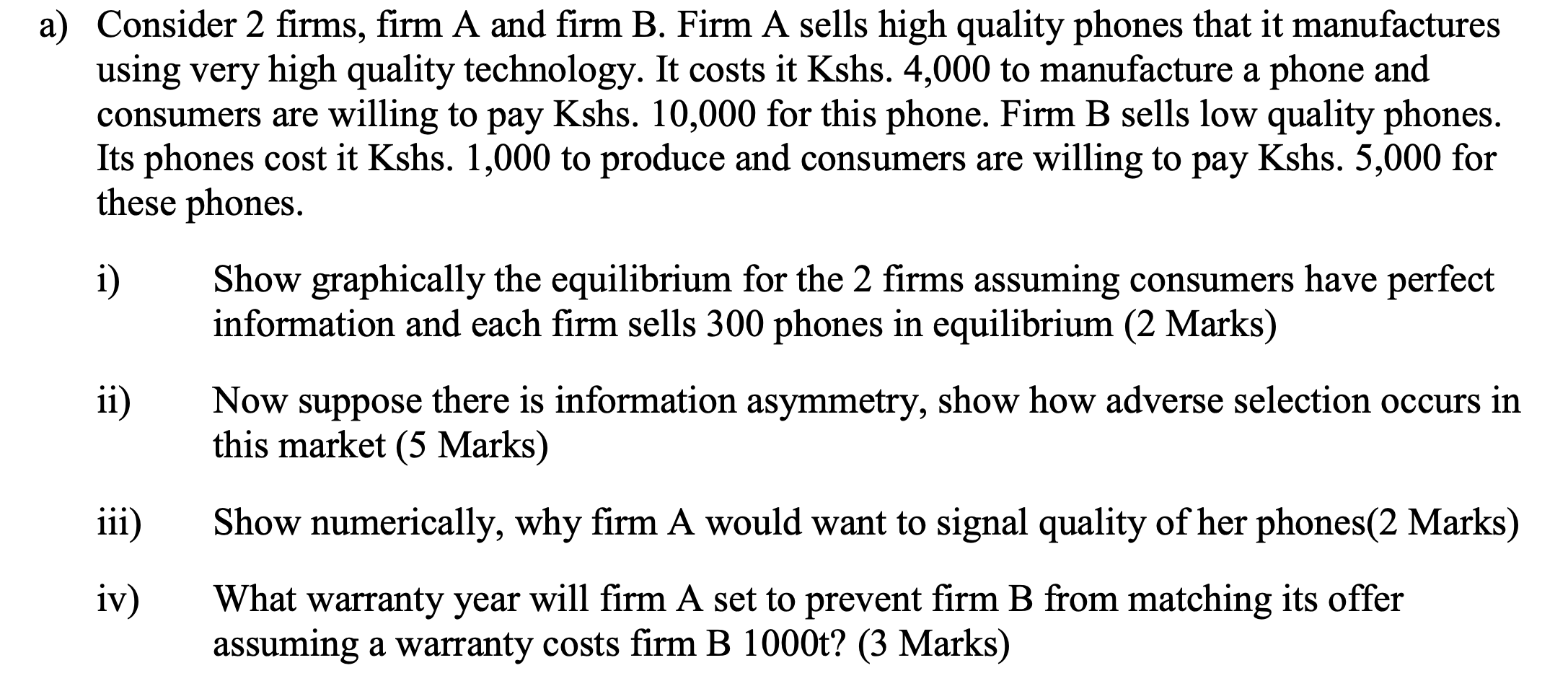 Solved A) Consider 2 Firms, Firm A And Firm B. Firm A Sells | Chegg.com