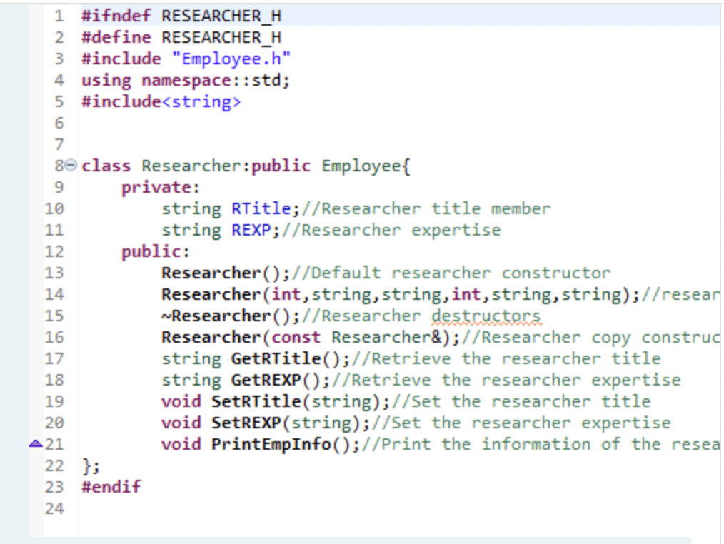 Solved The definition of classes are shown below. To enable | Chegg.com