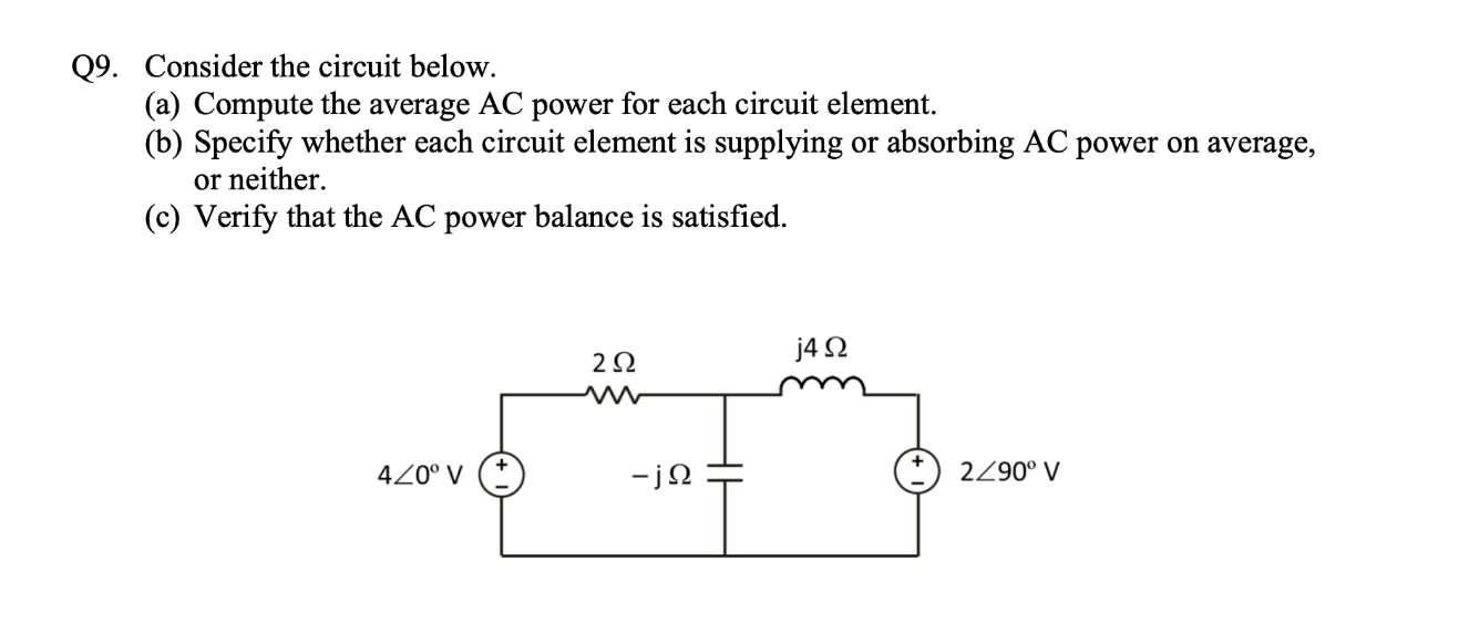 Solved Q9. Consider the circuit below. (a) Compute the | Chegg.com