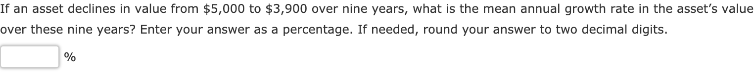 Solved If an asset declines in value from $5,000 to $3,900 | Chegg.com