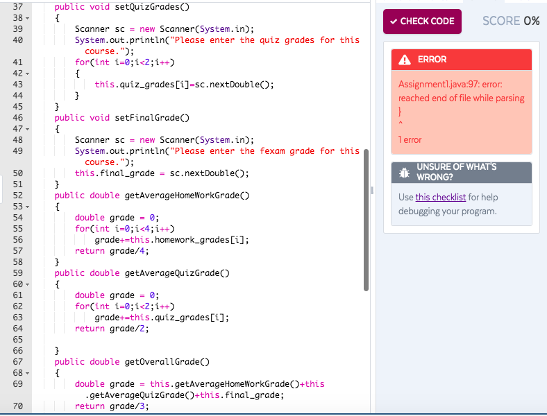Solved Does anyone know what is wrong with this code? The | Chegg.com