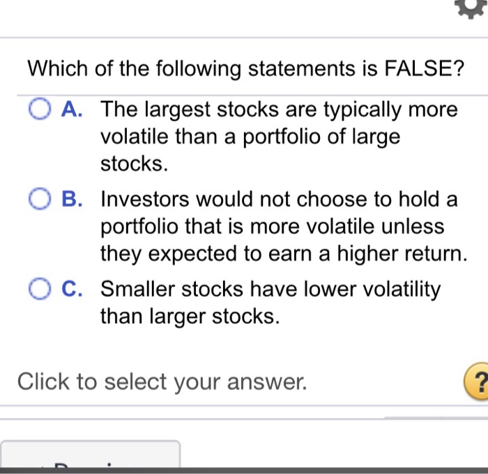 which of the following statements about stocks is false everfi