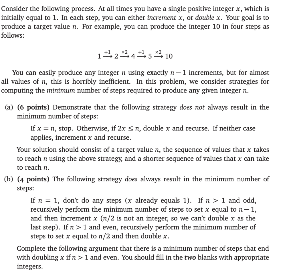 Consider the following process. At all times you have | Chegg.com