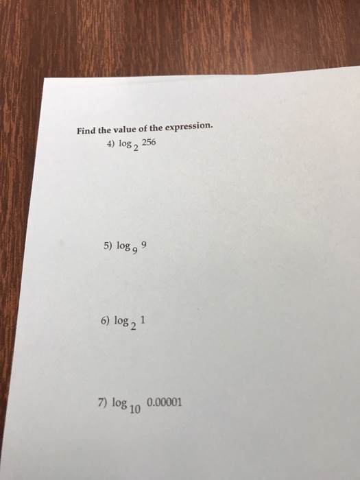 what is the value of log base 4 256 log