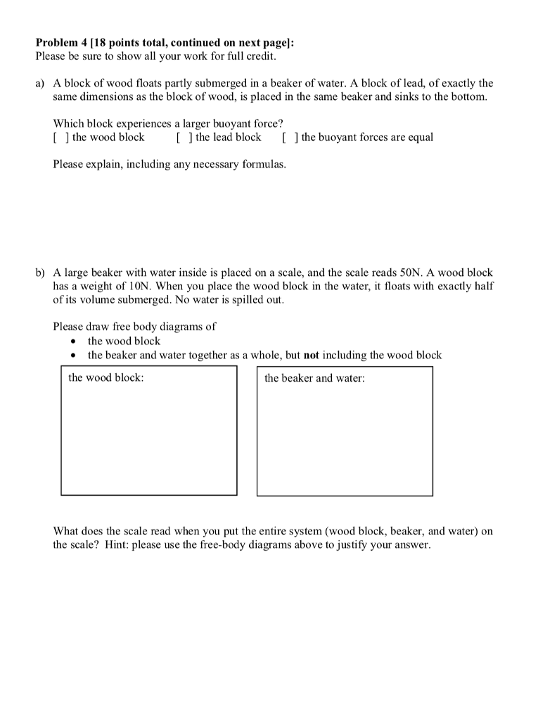 Solved Problem 4 [18 points total, continued on next pagel: | Chegg.com