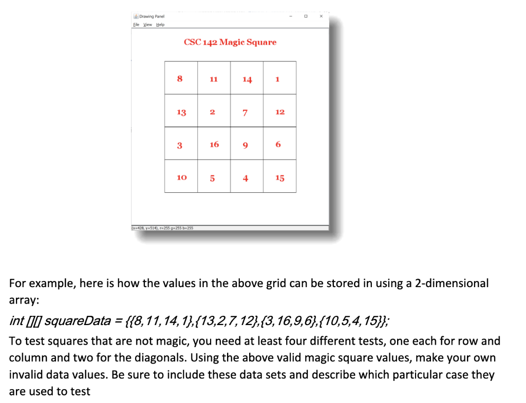 Solved Using method verifies whether a given square is a | Chegg.com image.