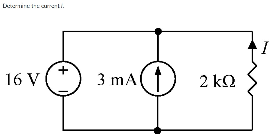 Solved Determine The Current \\( I \\). | Chegg.com