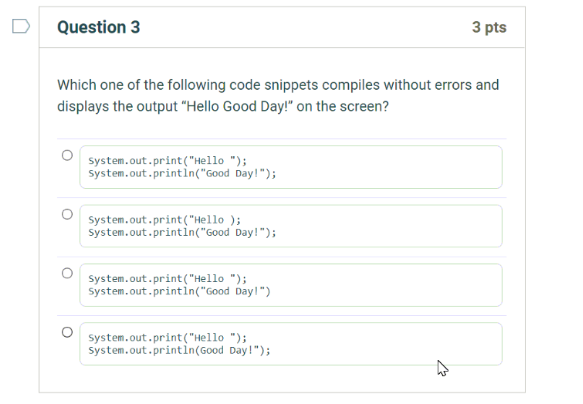 Solved Question 1 3 pts Which of the following are Java | Chegg.com