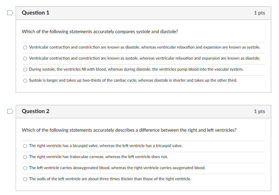 Solved Which of the following statements accurately compares | Chegg.com