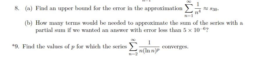 Solved 8. (a) Find an upper bound for the error in the | Chegg.com
