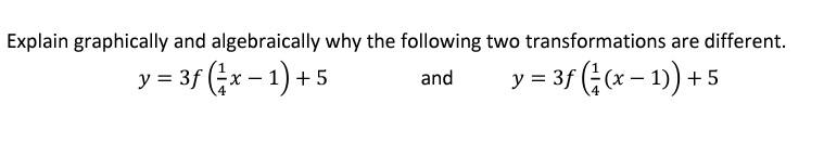 Solved Explain graphically and algebraically why the | Chegg.com
