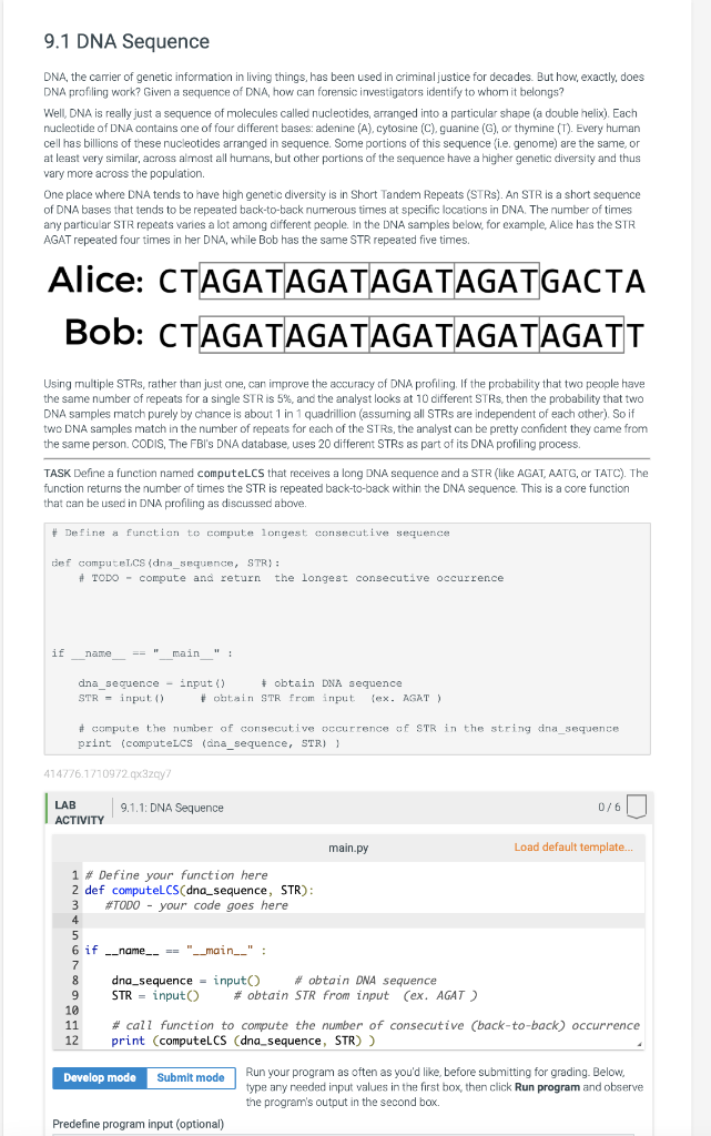 9.1 DNA Sequence
DNA, the carrier of genetic information in living things, has been used in criminal justice for decades. But