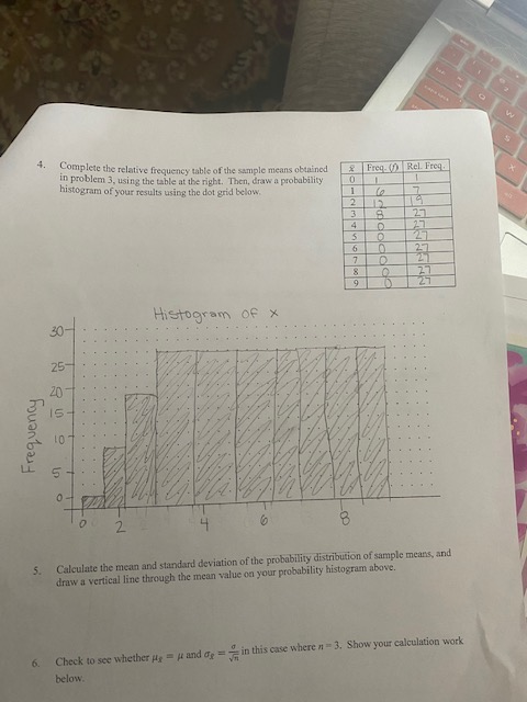 Solved 4. Freq. Complete the relative frequency table of the | Chegg.com