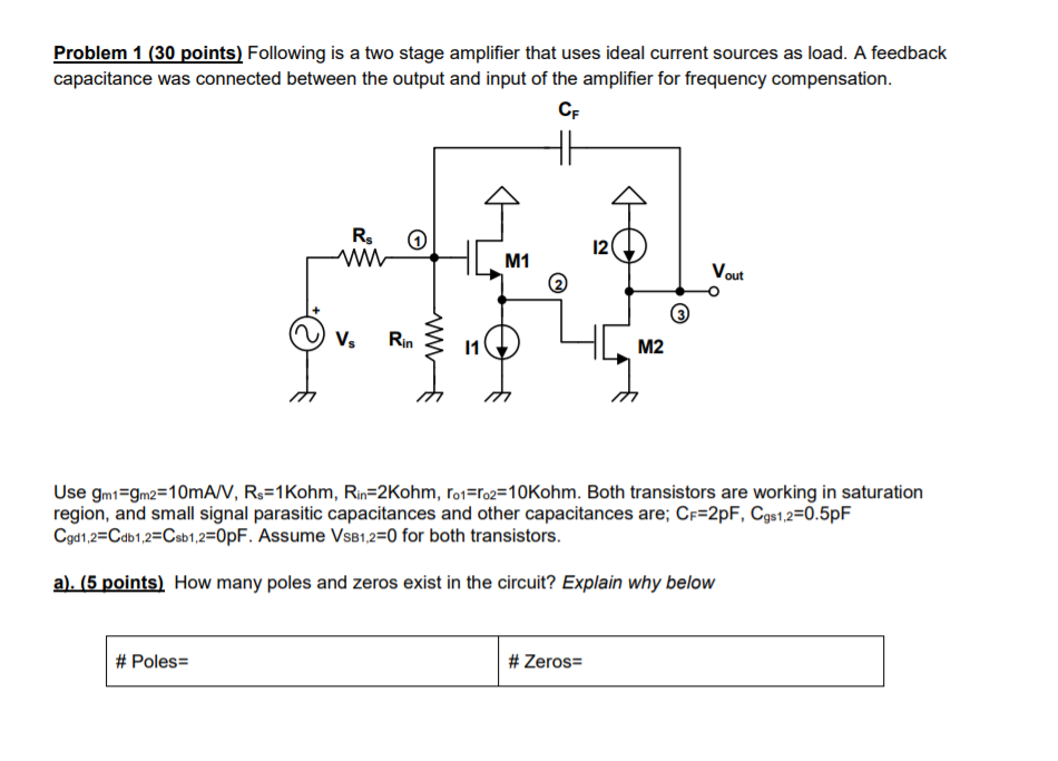 Problem 1 (30 points) Following is a two stage | Chegg.com