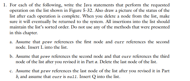 Solved 1. For each of the following, write the Java | Chegg.com