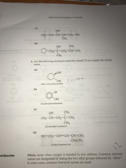 Solved Name The Following Compounds Are The 2124