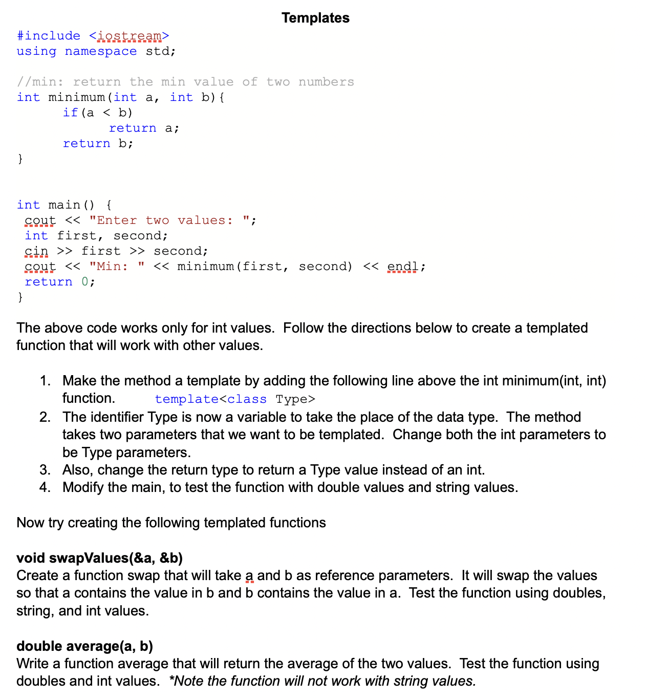 Solved CODED in C++, ﻿do the instructions given on the | Chegg.com