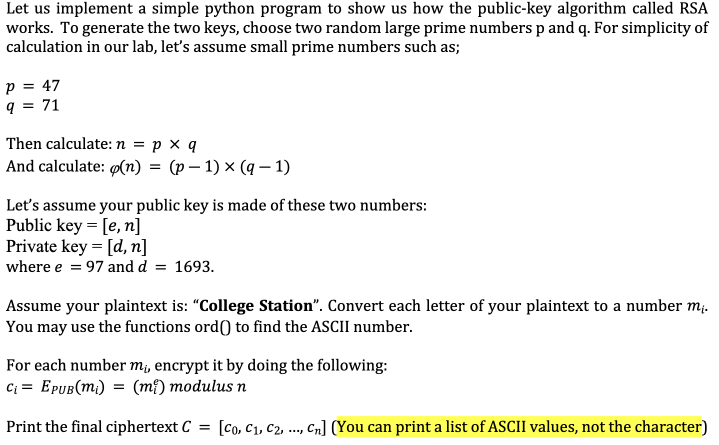 Solved Let us implement a simple python program to show us | Chegg.com