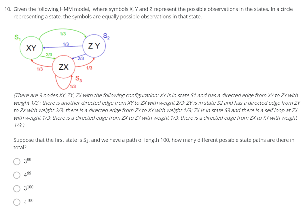 Solved 6. Consider the following hidden Markov model which | Chegg.com