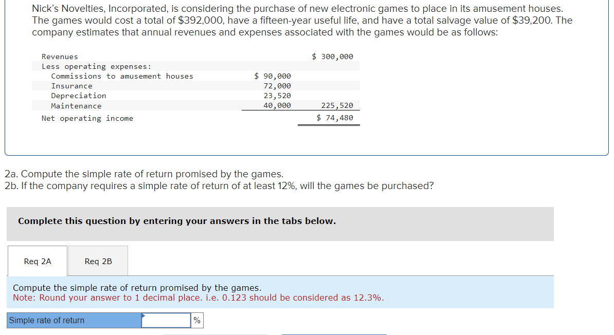 Solved Nick's Novelties, Incorporated, is considering the