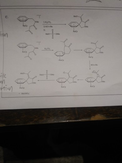 Solved Me0 C Nme 2 Ko Bu 1 3 Rucp On Mo 5 0me Kcd