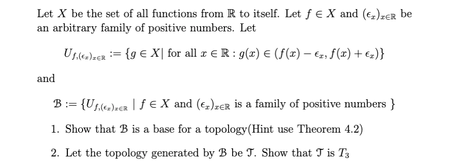 Solved Let X Be The Set Of All Functions From R To Itself. | Chegg.com