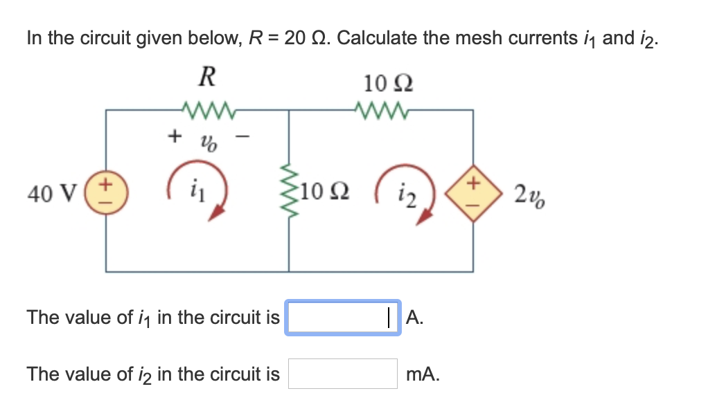 Solved In the circuit given below, R = 20 N. Calculate the | Chegg.com