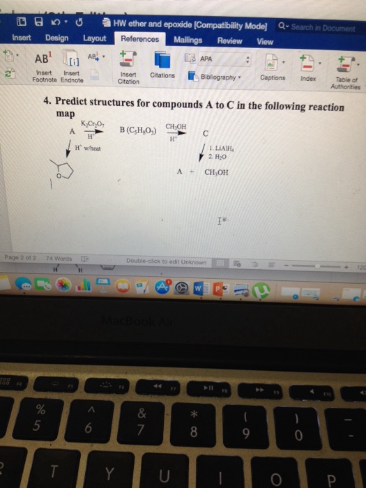 Solved Predict structures for compounds A to C in the | Chegg.com