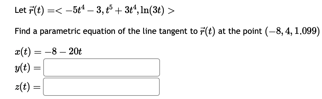 Solved Let Vec R T Find A Parametric