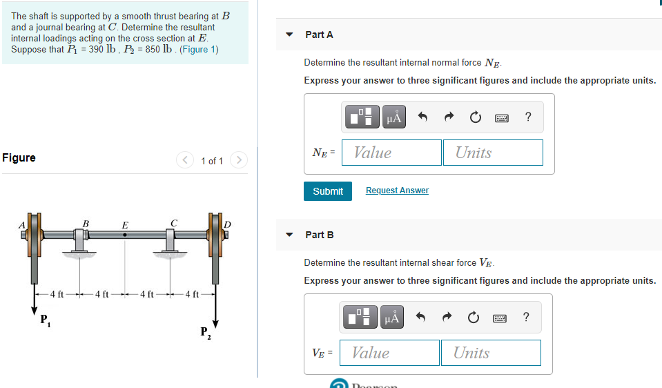 Solved The shaft is supported by a smooth thrust bearing at
