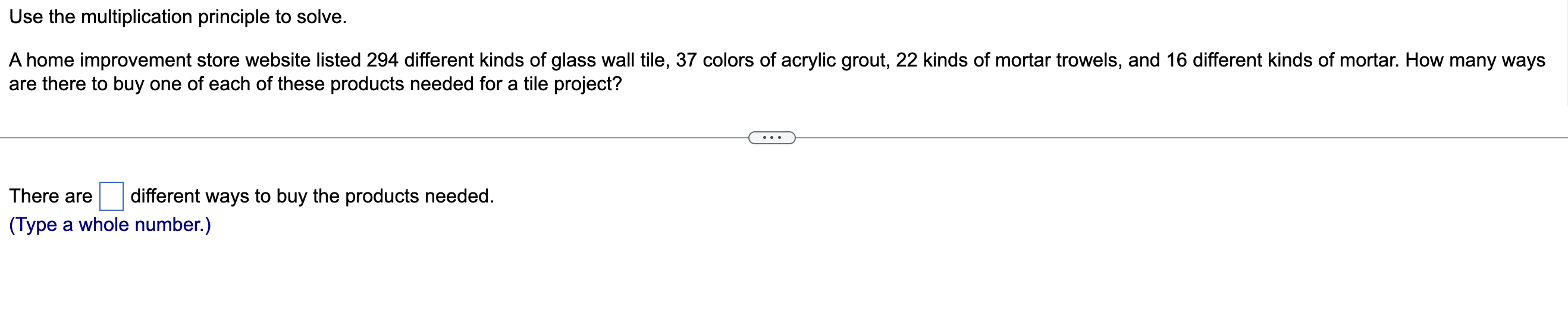 Solved Use the multiplication principle to solve.A home | Chegg.com