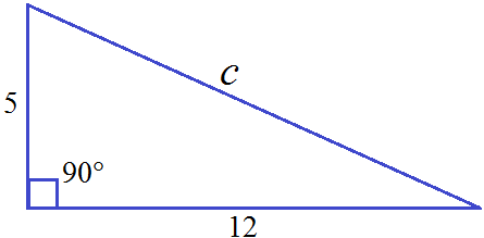 Solved: Find the unknown length in the right triangle. Simplify ...