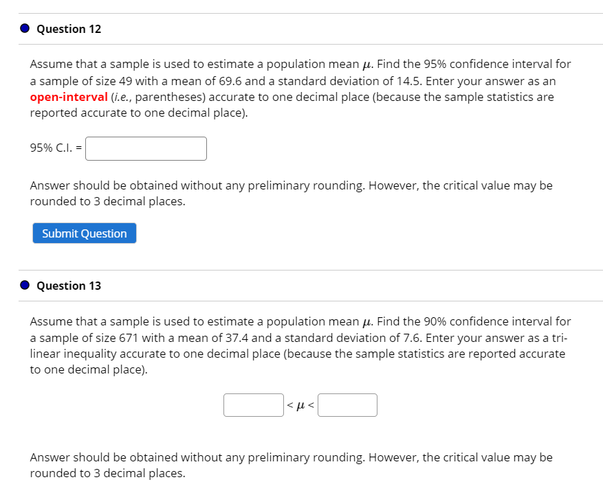 Solved • Question 10 You intend to estimate a population | Chegg.com