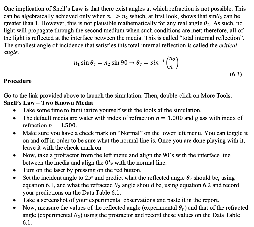 Solved = Theory The Law Of Reflection Predicts That The | Chegg.com