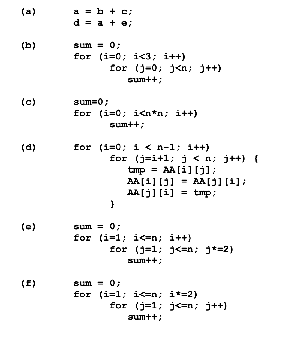 Solved determine expressions T(n) and label each line for | Chegg.com