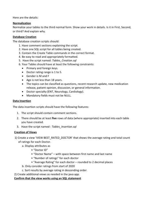 ERD Modified ER Diagram for Dr. Online. 1 Position | Chegg.com