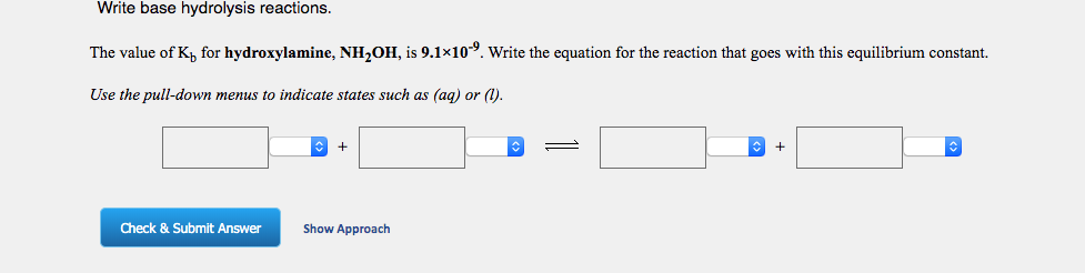 Solved Write acid hydrolysis reactions. The value of K, for | Chegg.com