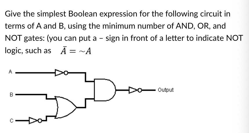 Solved Give the simplest Boolean expression for the | Chegg.com
