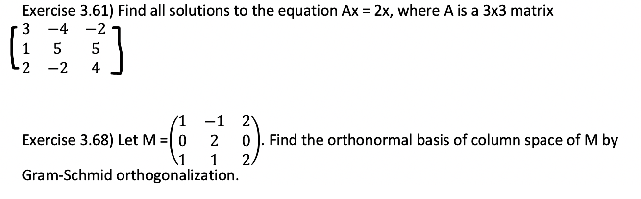 Solved Exercise 3.61) Find all solutions to the equation Ax | Chegg.com