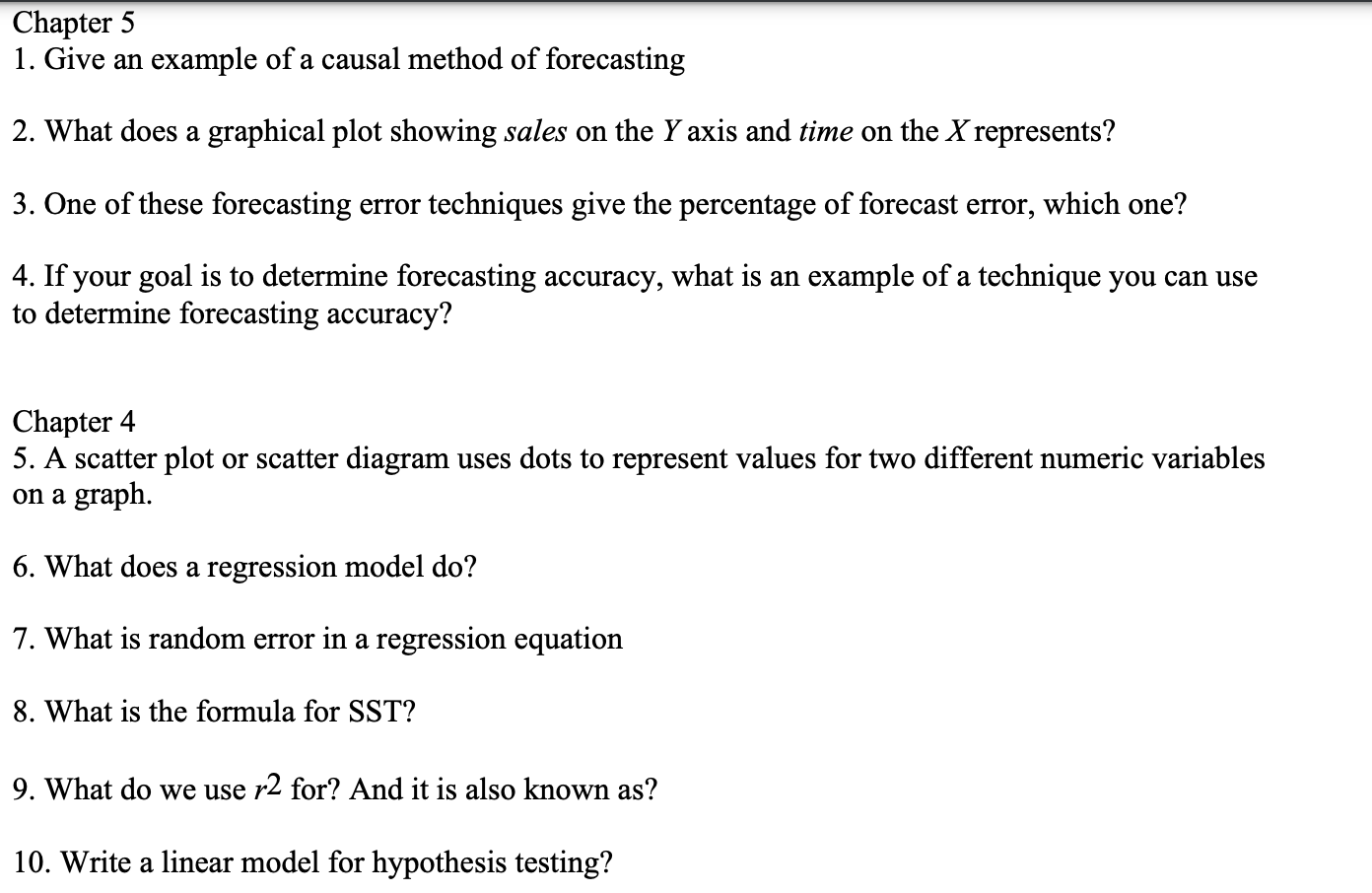 Solved Chapter 5 1 Give An Example Of A Causal Method Of 1522