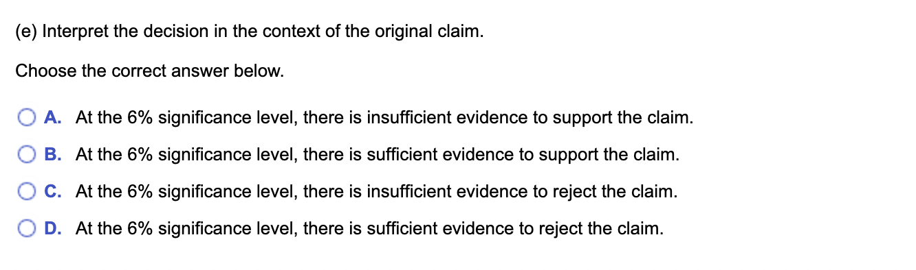 Solved (a) Identify the claim and state H0 and Ha. The claim | Chegg.com