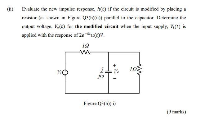 Solved (b) The Filter Circuit Is One Of The Applications | Chegg.com