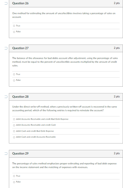 Solved Question 22 2 pts Under the percentage of sales | Chegg.com