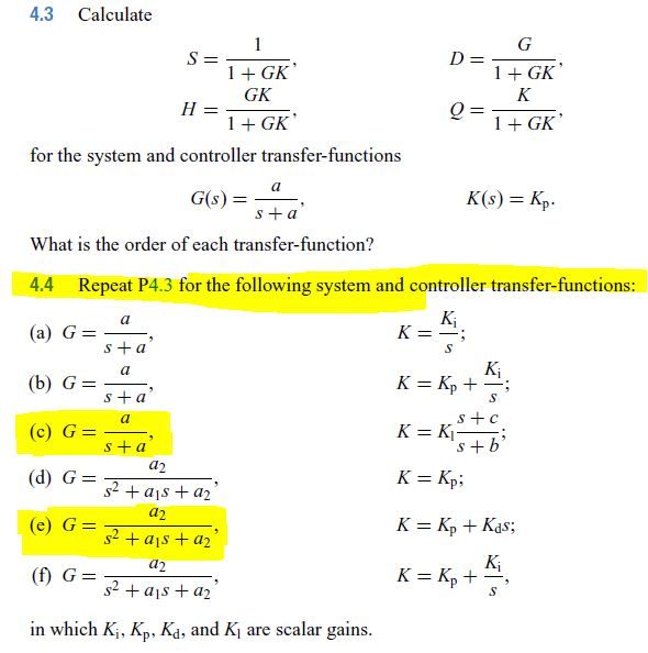 Solved 4 3 Calculate S 1 Gk D 1 Gk Gk H 1 Gk Q 17 Chegg Com